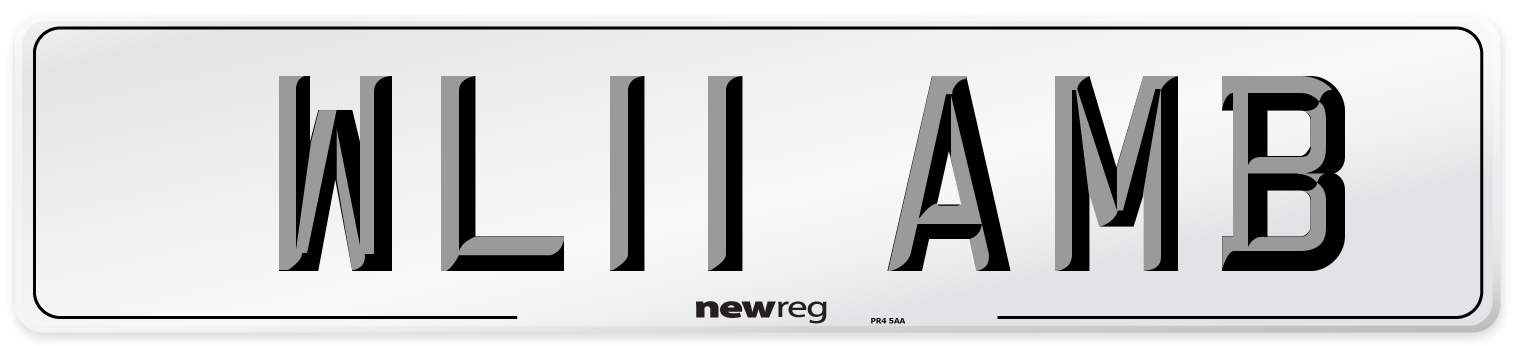 WL11 AMB Number Plate from New Reg